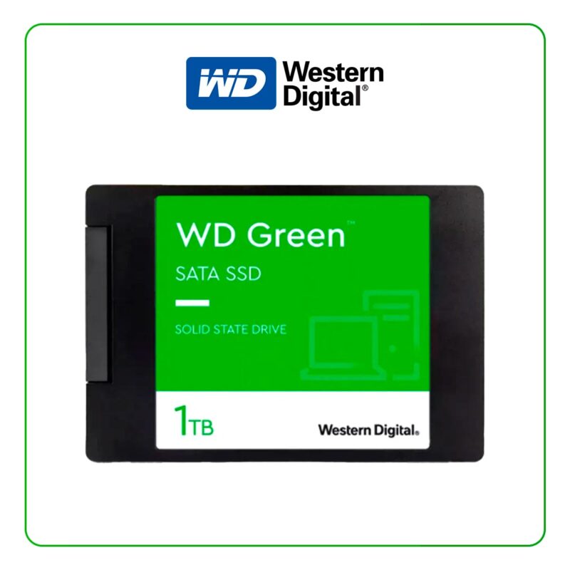 DISCO SOLIDO WESTER DIGITAL GREEN 1TB SATA 6GB/S, 2.5"/ 7MM (WDS100T3G0A)