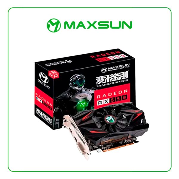 TARJETA VIDEO RADEON MAXSUN RX 550 TRANSFORMERS 4GB/ GDDR5/ 128 BIT ( MS-RX 550 TRANSFORMERS )