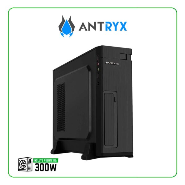 CASE MINI ANTRYX EXTREME SLIM XS-100 BLACK CON FUENTE 300W USB 3.0/USB 2.0 (AC-XS100BC)