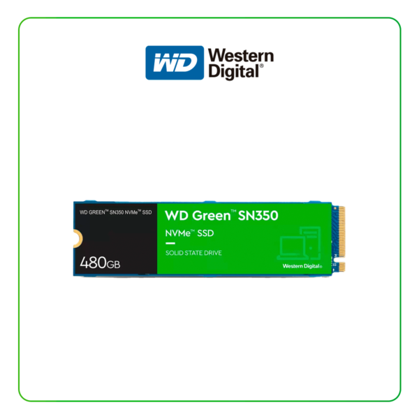 DISCO SOLIDO WESTERN DIGITAL GREEN SN350 480GB - M.2 PCIE NVME - 2400MB LEC - 1650MB ESCR ( WDS480G2G0C )