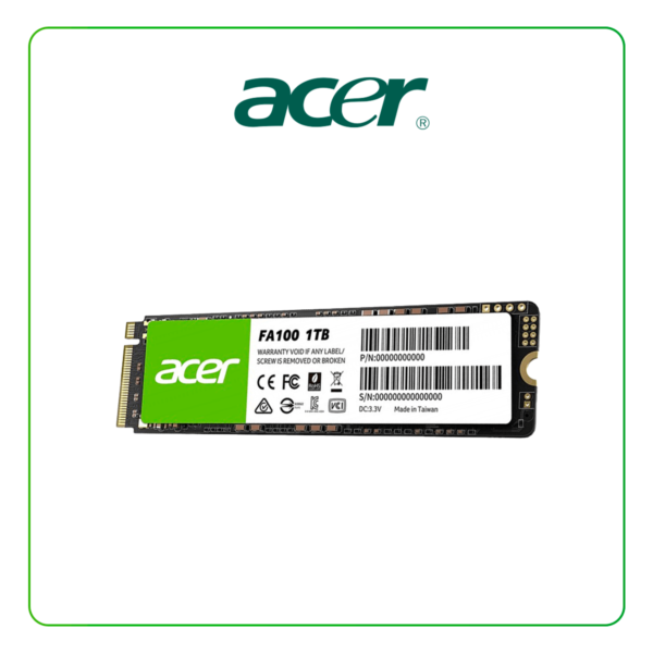 DISCO SOLIDO ACER FA100 1TB PCIe Gen3 x4 M.2 - LEC 3300 MB/s - ESCR 2700 MB/s ( BL.9BWWA.120 )