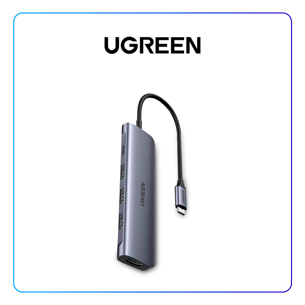 UGREEN HUB USB C 5 EN 1 CON HDMI 4K (3 X USB 3.0, 1 X HDMI, 1 X USB C) CM136 ( 50209 )