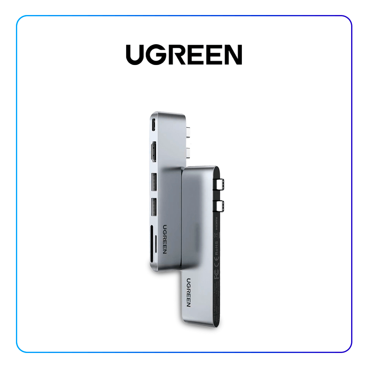 UGREEN HUB USB-C 9 EN 1 (3 USB 3.0 + HDMI + VGA + RJ45 + TF + SF + SD) CM179 ( 40873 )