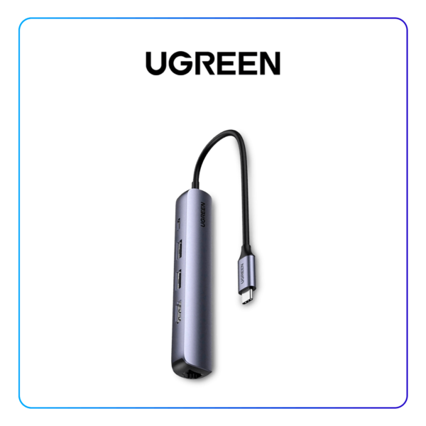 UGREEN HUB ULTRA SLIM 5 EN 1 (USB-C A USB 3.0 -HDMI-RJ45-PD) CM418 ( 10919 )