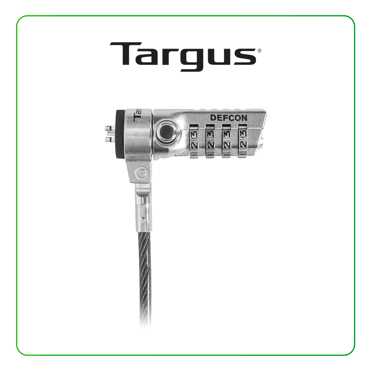 CABLE DE SEGURIDAD TARGUS DEFCON T-LOCK CLAVE 4 DIGITOS BOLSA (ASP61LA)