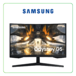 Monitor Samsung LS27AG550ELXPE, 27p, 2560 x 1440, HDMI / DisplayPort, Relación de aspecto 16:9, brillo 300 cd/m2, contraste 2500:1, tiempo de respuesta 1 ms, velocidad de refresco 165 Hz, auto-voltaje.