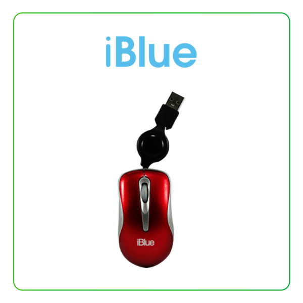 MOUSE IBLUE MICRO RETRACTIL XMK-977 RED (PN XMK-977-RD)