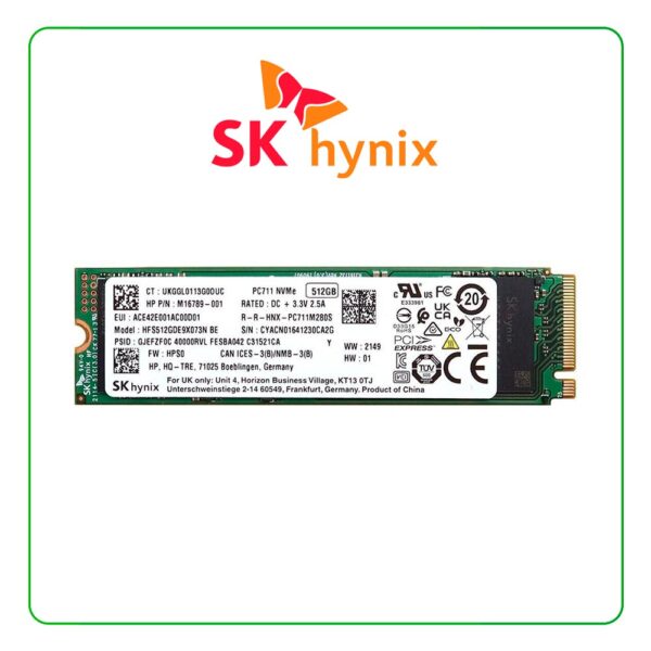 SK Hynix 512 GB M.2 2280 NVMe SSD PC711 | HFS512GDE9X073N | M16789-001