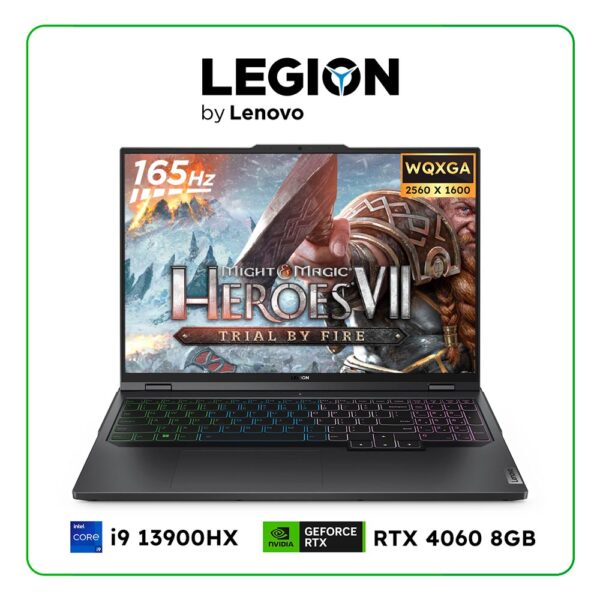 LAPTOP LENOVO LEGION PRO 5 16IRX8 INTEL CORE I9 13900HX / 16GB RAM / 1TB SSD / 16″ WQXGA (2560X1600) 165HZ / NVIDIA RTX 4060 8GB / WINDOWS 11