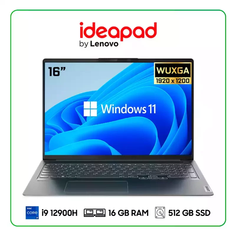 LAPTOP LENOVO IDEAPAD 5 PRO 16IAH7 INTEL CORE I9 12900H / 16GB RAM / 512GB SSD / 16" WUXGA (1920 X 1200) / INTEL GRAPHICS / WINDOWS 11 HOME