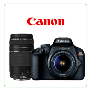 CAMARA CANON EOS REBEL T100 (FOGCAV2628C003AAT1C49) | WI-FI | EF-S 18-55MM DC III | EF 75-300MM  | 18MPX