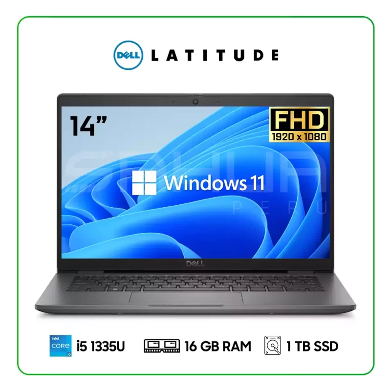 LAPTOP DELL LATITUDE 14 3440 INTEL CORE I5 1335U / 16GB RAM / 1TB SSD / 14" FHD (1920x1080) / INTEL GRAPHICS / WINDOWS 11