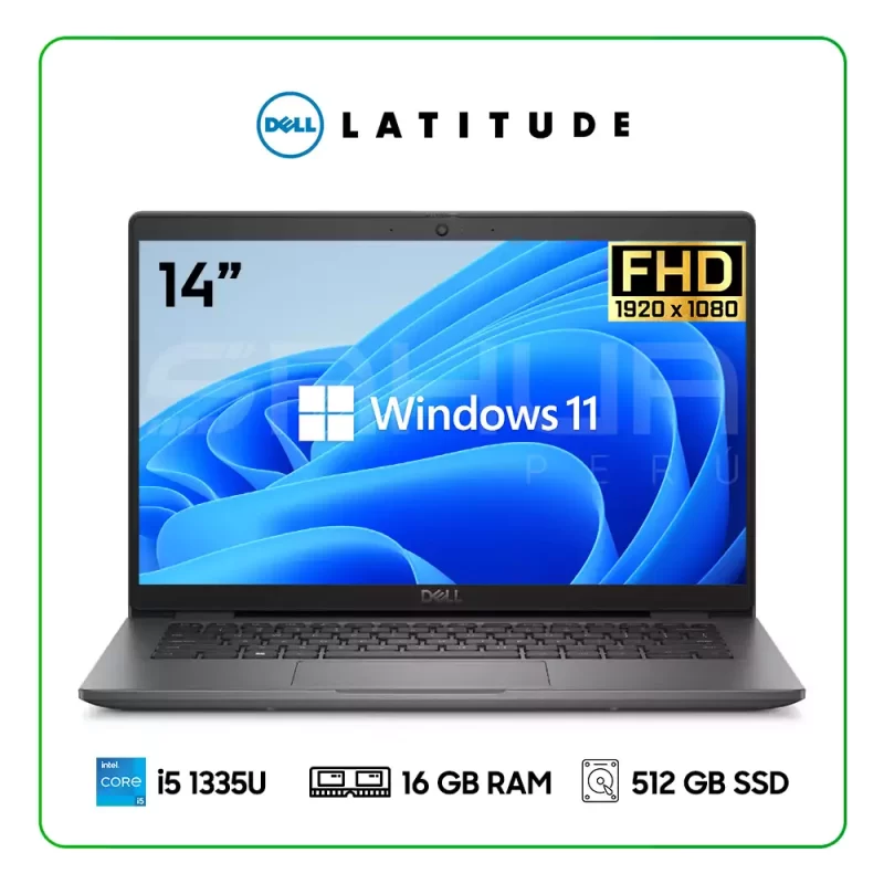 LAPTOP DELL LATITUDE 14 3440 INTEL CORE I5 1335U / 16GB RAM / 512GB SSD / 14" FHD (1920x1080) / INTEL GRAPHICS / WINDOWS 11