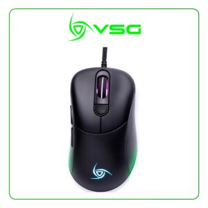 MOUSE VSG AQUILA GAMING - 12K DPI - SENSOR PMW3360 - LED-RGB - CON 6 BOTONES - CONEXION USB - COLOR NEGRO