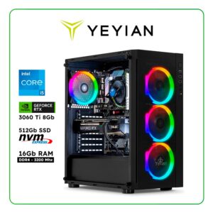 PC GAMER YEYIAN KATANA X10 - INTEL CORE I5 11400F / 16GB RAM / 512GB SSD / WIFI 5 / MOTHERBOARD B560 / NVIDIA RTX 3060 TI 8GB / 650W 80 PLUS GOLD / FREEDOS (C200416)