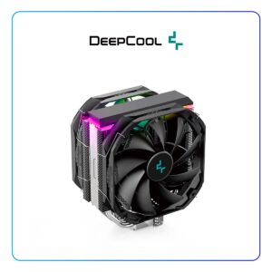 COOLER PARA PROCESADOR DEEPCOOL AS500 PLUS NEGRO | 2 FAN | HIGH FLOW | 16.5 CM ALTURA | AM4 | LGA 1700 ( PN:R-AS500-BKNLMP-G )