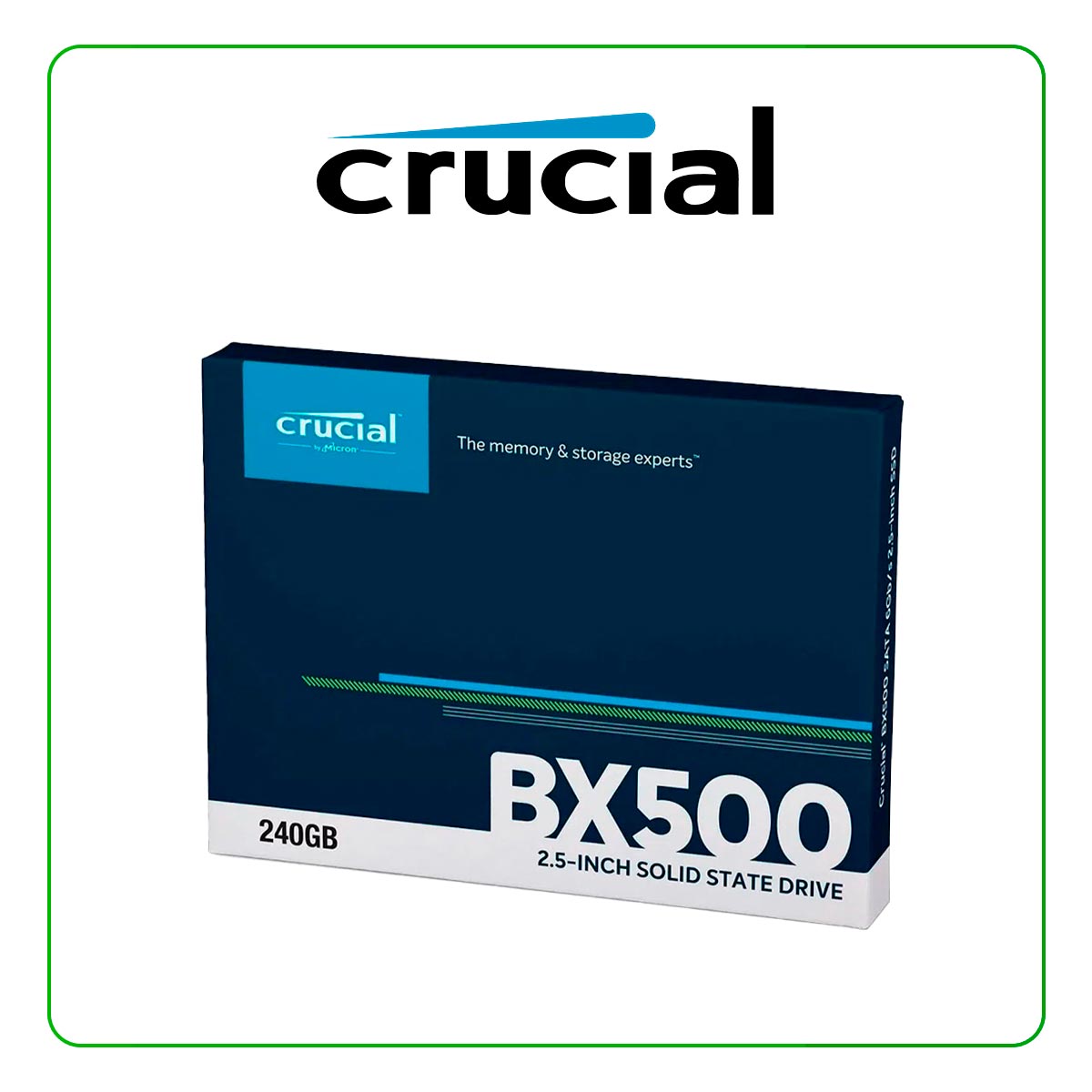 SSD CRUCIAL BX500 240GB, 3D NAND, SATA 2.5" 6GB/S - CT240BX500SSD1 (1801124) - Imagen 3