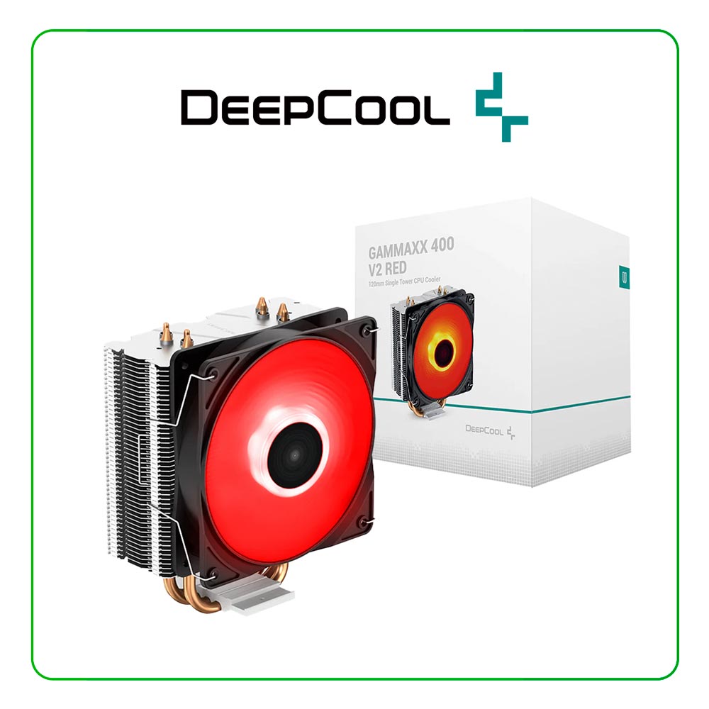 COOLER DE PROCESADOR DEEPCOOL GAMMAXX 400 V2 LED-RED ( DP-MCH4-GMX400V2-RD ) - Imagen 7