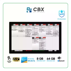 CBX KD22A KDS SISTEMA DE VISUALIZACIÓN DE COCINA / Rockchip RK3576 / 8GB RAM DDR4 / 64 GB SSD / Pantalla de 21.5" FHD / IP65 / WIFI / BT / Fan Free / Vesa (90102516)
