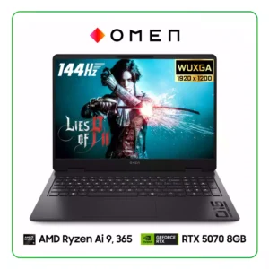 LAPTOP HP OMEN 16-AP0004LA AMD RYZEN AI 9, 365 / 32GB RAM / 1TB SSD / 16” 2K (1920 x 1200), 144HZ / NVIDIA RTX 5070 8GB / WINDOWS 11 HOME (20122523)