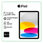 APPLE IPAD 11 CHIP A16, 11" (2360 X 1640) LED, IPS, 128GB ROM, WIFI, BT, CÁMARA 12MP, TOUCH ID, iOS, BLUE - MD4A4LL/A