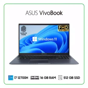 LAPTOP ASUS VIVOBOOK 15 X1502ZA-EJ2466W INTEL CORE I7 12700H / 16GB RAM / 512GB SSD / 15.6” FHD (1920 X 1080) / INTEL GRAPHICS / WINDOWS 11 HOME (20042524)