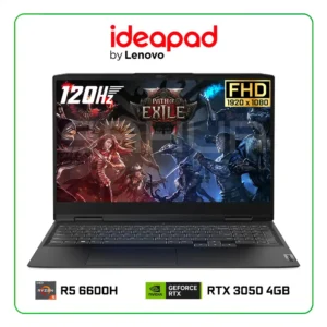 LAPTOP LENOVO IDEAPAD 3 15ARH7 (82SB00TDLM) AMD RYZEN 5 6600H / 8GB RAM / 512GB SSD / 15.6” FHD (1920X1080) 120HZ / NVIDIA RTX 3050 4GB / WINDOWS 11