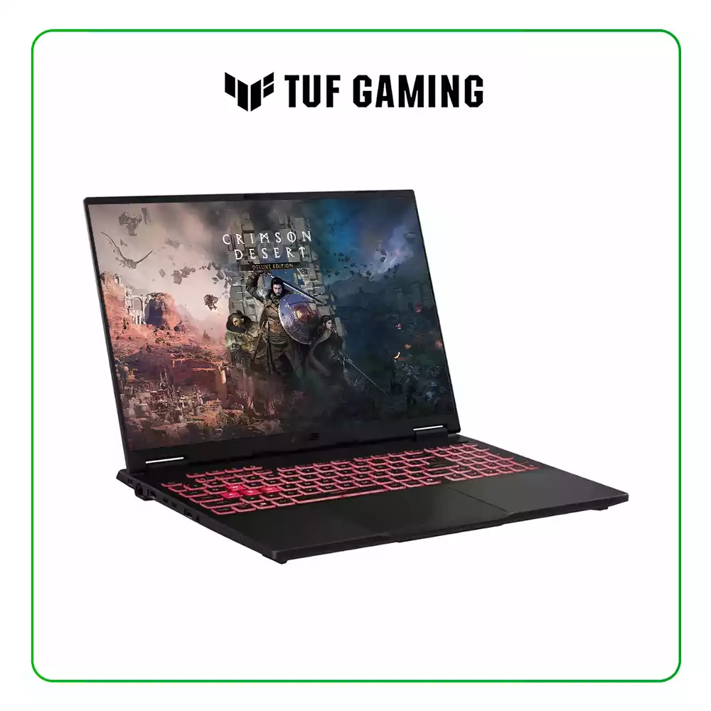 LAPTOP ASUS TUF GAMING A16 FA608PM-RV078 AMD RYZEN 9 8940HX / 16GB RAM / 1TB SSD / 16″ WUXGA (1920 X 1200) 165HZ / NVIDIA RTX 5060 8GB / FREEDOS