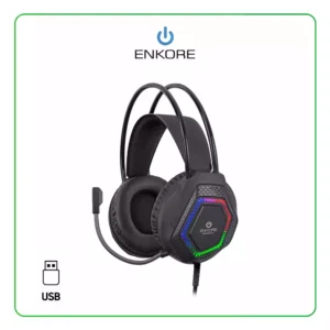 AUDÍFONOS GAMER ENKORE BRAIN 5.1 USB C/MICRO RAINBOW
