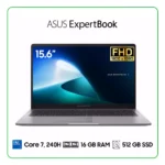LAPTOP ASUS EXPERTBOOK P1503CVA-S72120 INTEL CORE 7, 240H / 16GB RAM / 512GB SSD / 15.6″ FHD (1920 X 1080) / FREEDOS