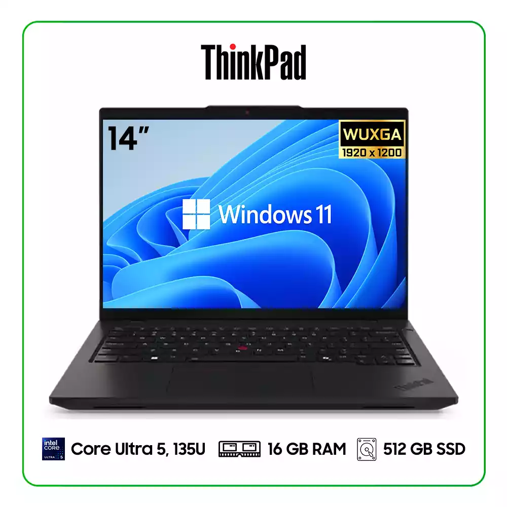 LAPTOP LENOVO THINKPAD L14 Gen 5 21L2S6JW00 INTEL CORE ULTRA 5, 135U / 16GB RAM / 512GB SSD / 14" WUXGA (1920 X 1200) / WINDOWS 11 PRO