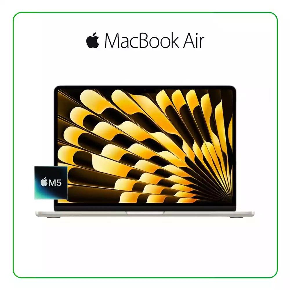 APPLE MACBOOK AIR 13, APPLE M5 / 16GB RAM / 512GB SSD / 13.6″ (2560 X 1664) 60Hz / MACOS / STARLIGHT / MDHA4LL/A