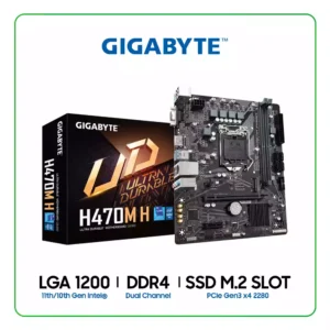 PLACA MADRE GIGABYTE H470M H DDR4 LGA 1200 (H470M-H)