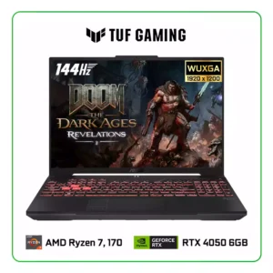 LAPTOP ASUS TUF GAMING A16 FA607NUQ-RL013W AMD RYZEN 7, 170 / 16GB RAM / 512GB SSD / 16" WUXGA (1920 X 1200), 144Hz / NVIDIA RTX 4050 6GB / WINDOWS 11 HOME