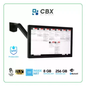 CBX KD22W-N97 KDS Terminal POS / Intel Core N97 / 8GB RAM DDR4 / SSD 256 GB / Pantalla de 21.5" FHD / IP65 / WIFI / BT / Fan Free / Vesa (90072610)