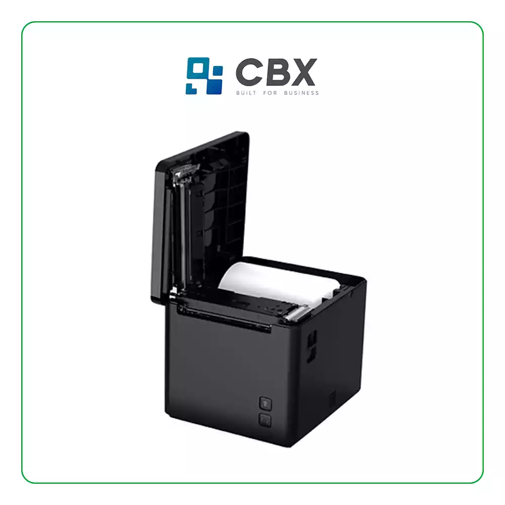 LECTOR DE CÓDIGO DE BARRAS CBX POS-87 TICKETERA TERMICA / 230 MM/SEG / CORTADOR AUTOMÁTICO / USB-ETHERNET / BLACK / INC FUENTE