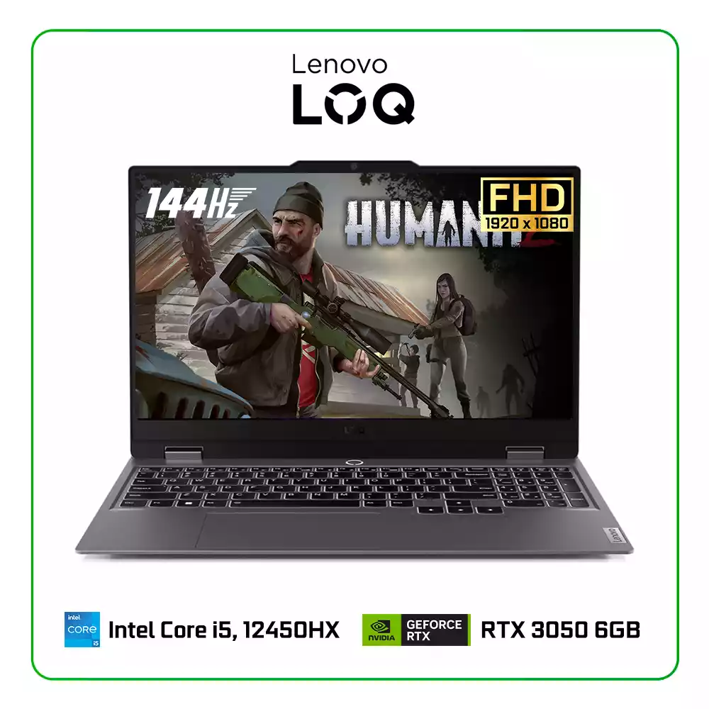 LAPTOP LENOVO LOQ 15 15IAX9 83GS00TKLM INTEL CORE I5, 12450HX / 16GB RAM / 512GB SSD / 15.6” FHD (1920 X 1080) 144HZ / NVIDIA RTX 3050 6GB