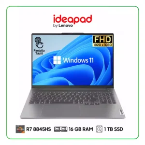 Laptop Lenovo IdeaPad 5 16AHP9 83DS0056US AMD Ryzen 7, 8845HS / 16GB RAM / 1TB SSD / 16″ WUXGA (1920 X 1200), TouchScreen / Windows 11 - Silver