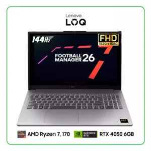 Laptop Lenovo LOQ 15ARP10 83S0007FUS AMD Ryzen 7, 170 / 16GB RAM / 512GB SSD / 15.6″ FHD (1920 X 1080), 144Hz / Nvidia RTX 4050 6Gb / Windows 11 - Luna Grey
